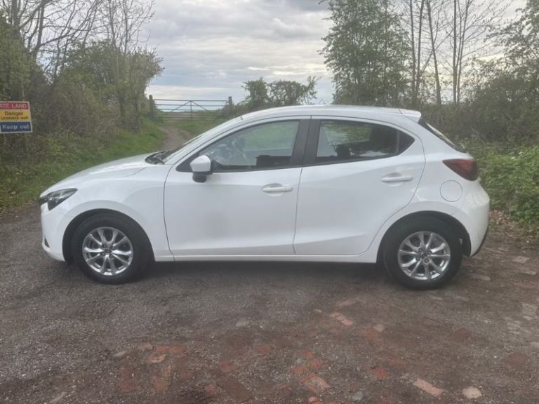 White Mazda2 hatchback for sale at Carr Mill Motors in Billinge
